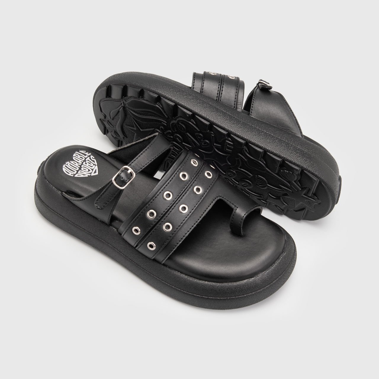 Kean Sandals Genuine Leather Black - Image 4