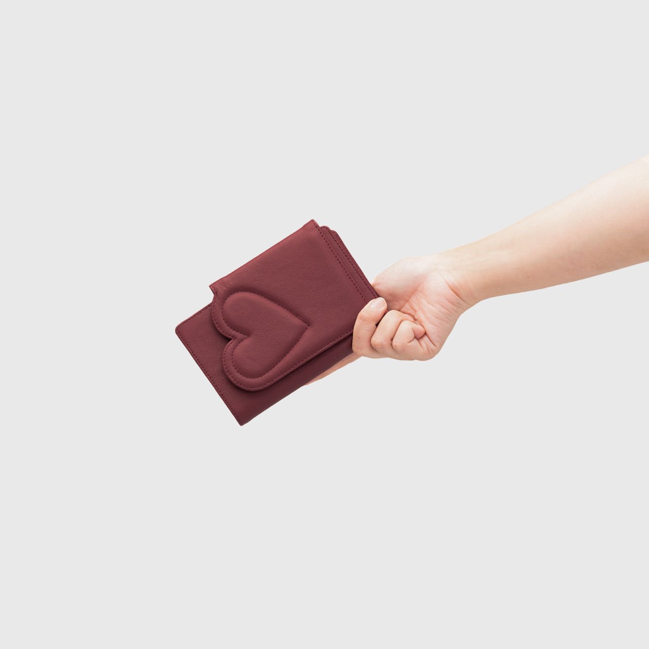 Parsha Wallet Genuine Leather Maroon - Image 2