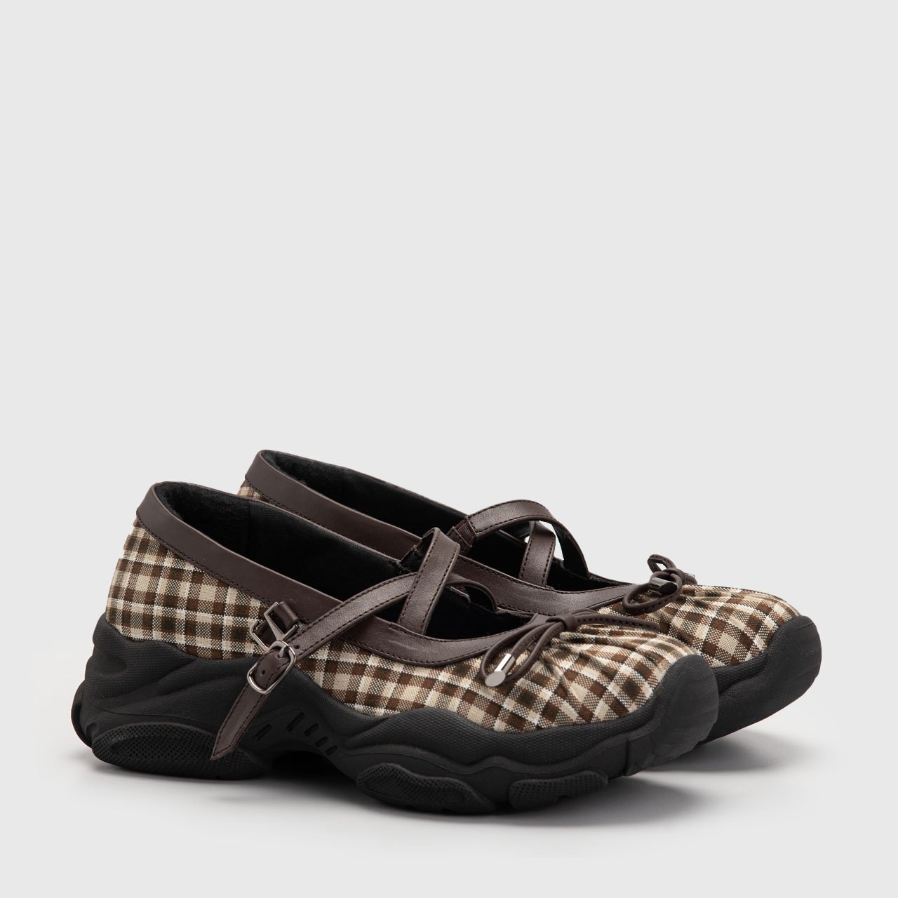 Swift Sneakers Balerina Plaid Brown
