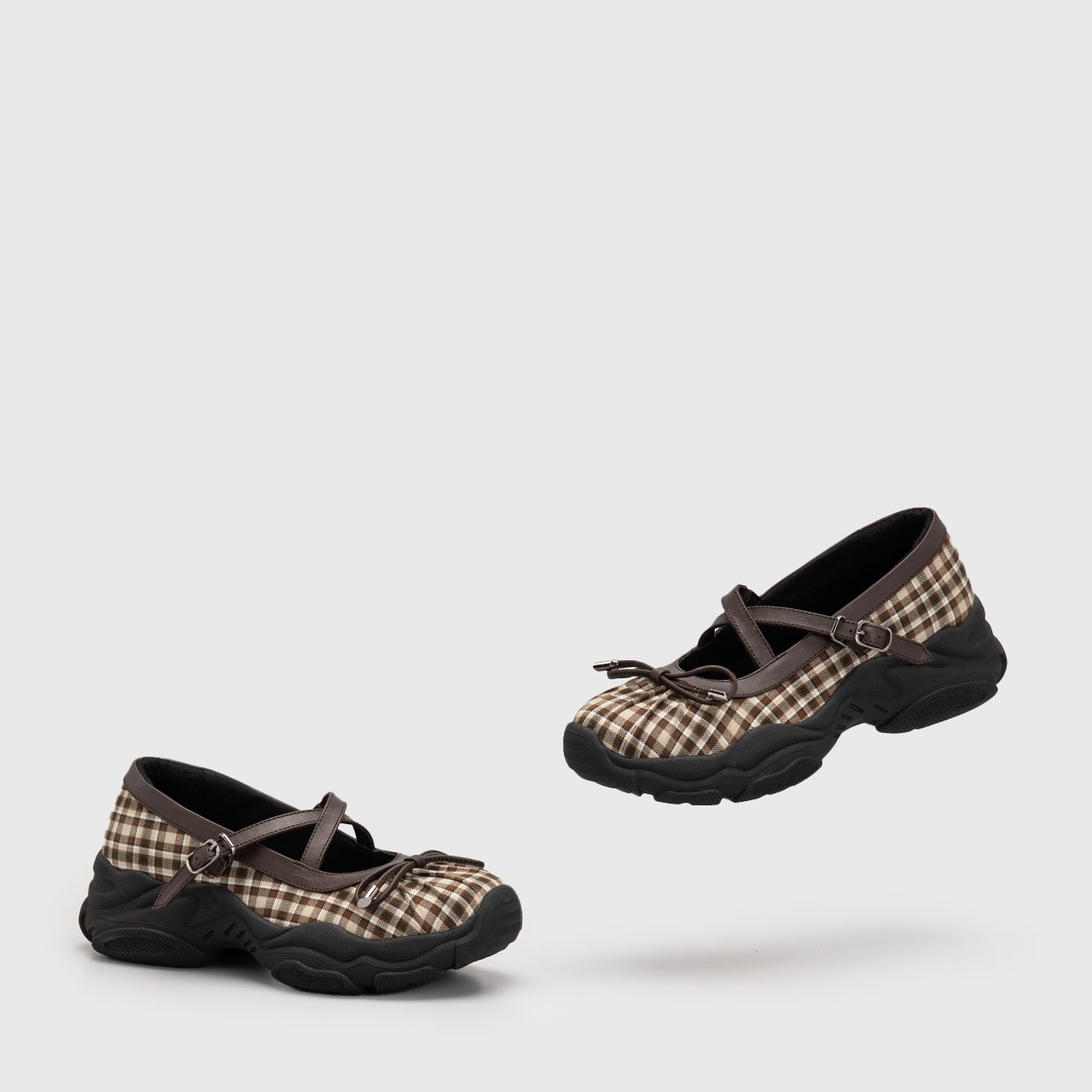 Swift Sneakers Balerina Plaid Brown - Image 3