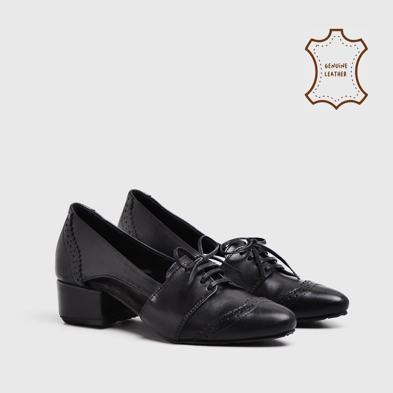 Hemera Mini Heels Genuine Leather Black