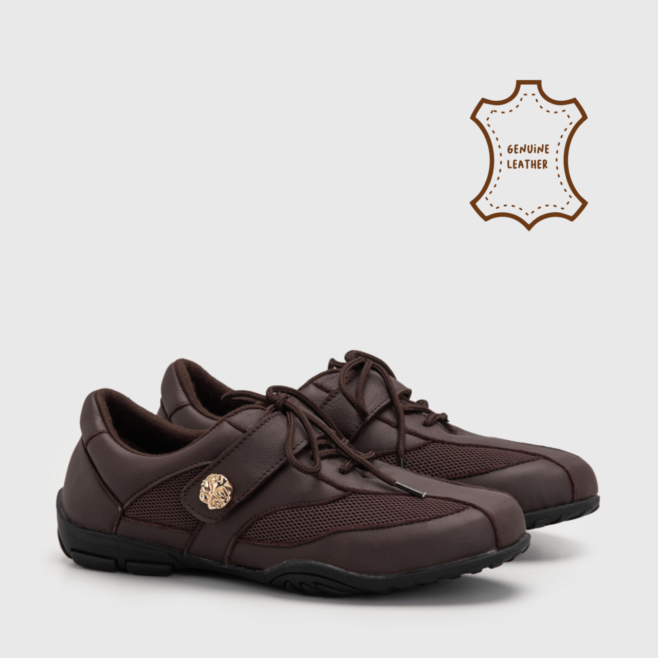 Rianna Sneakers Genuine Leather Brown