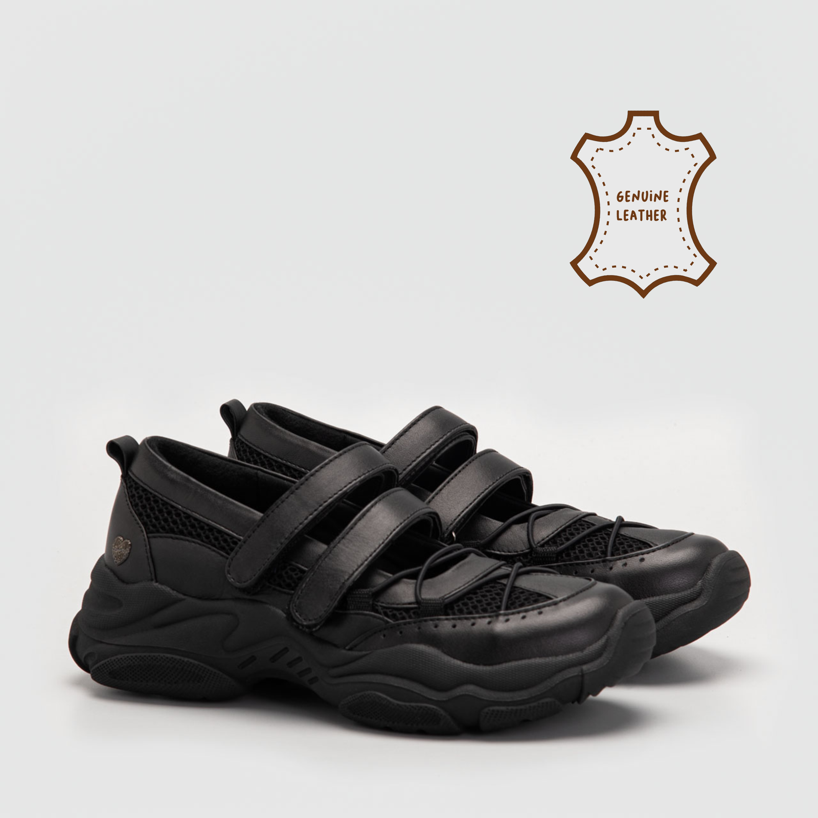 Inverty Sneakers Genuine Leather Black