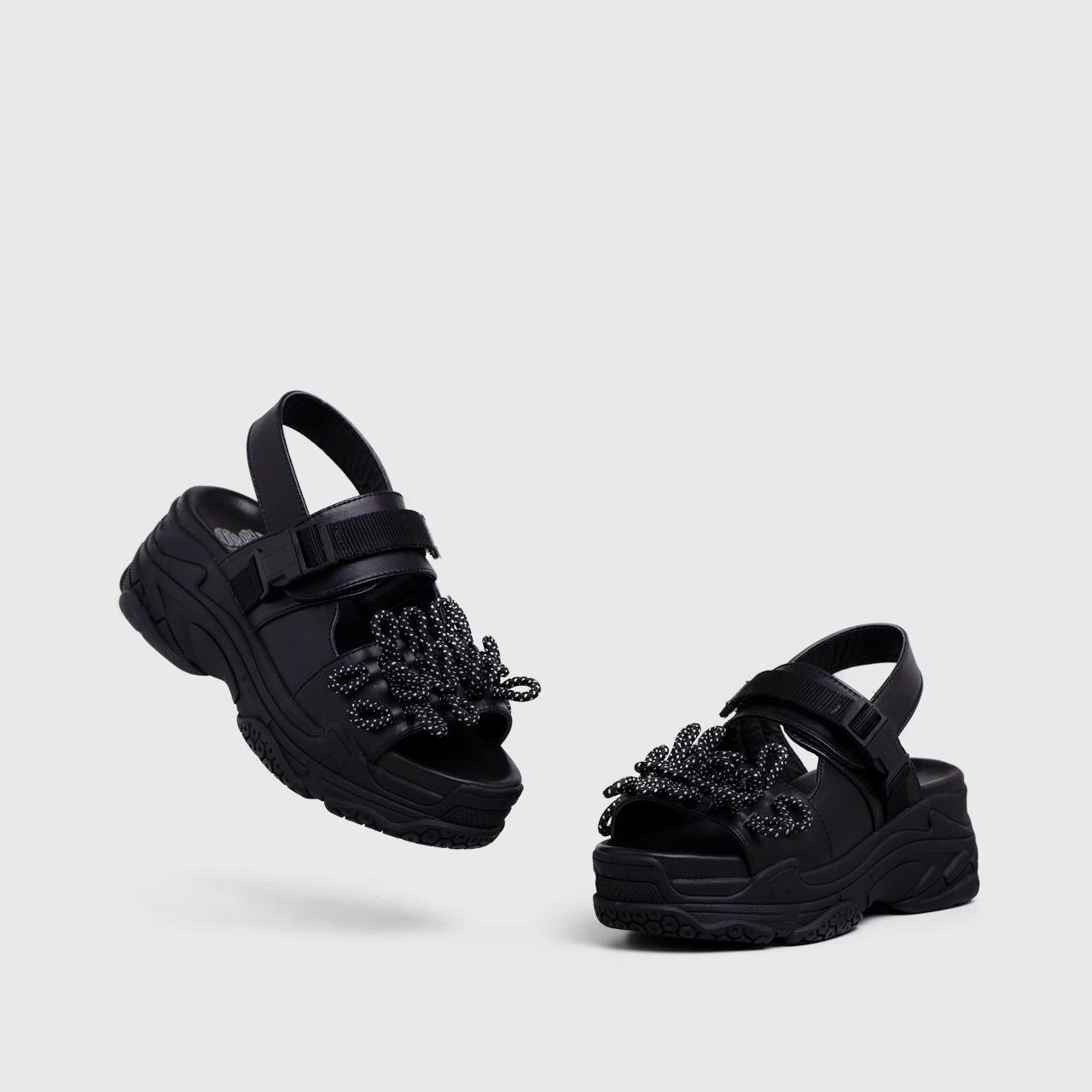 Dooriya Sandals Genuine Leather Black - Image 4