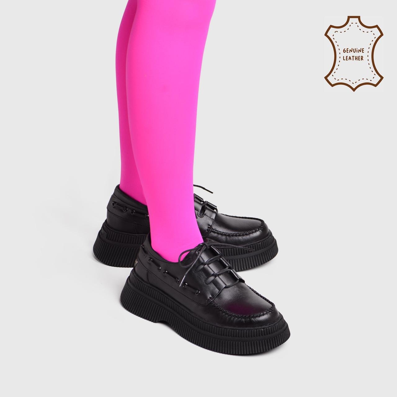 Zalica Platform Genuine Leather Black - Image 5