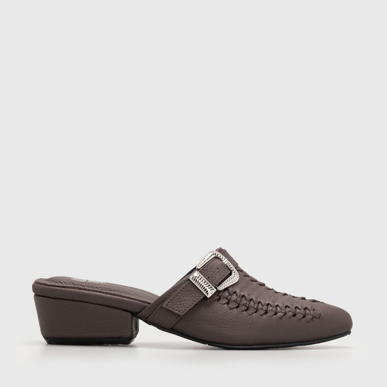 Deanna Mules Heels Genuine Leather Brown - Image 4