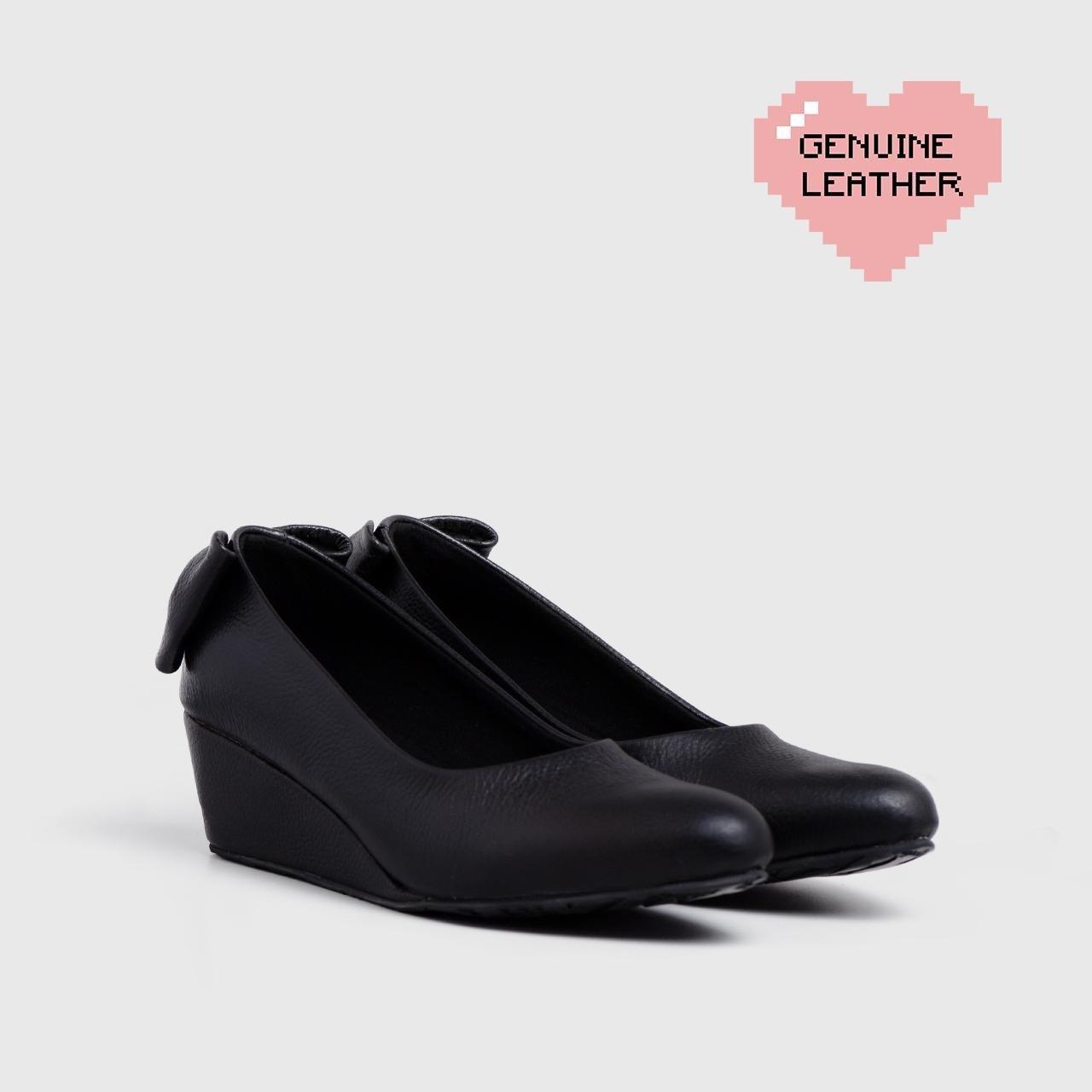 Galitzi Mini Wedges Genuine Leather Black