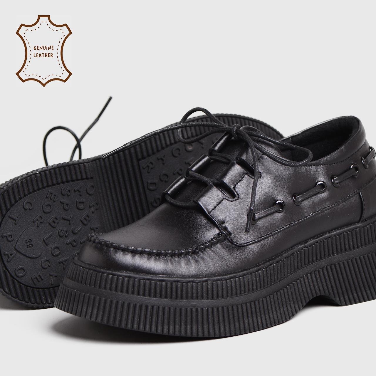 Zalica Platform Genuine Leather Black - Image 3