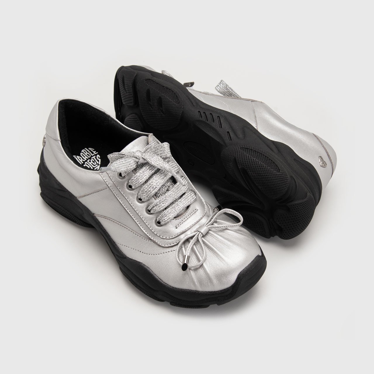 Entra Sneakers Genuine Leather Silver - Image 6