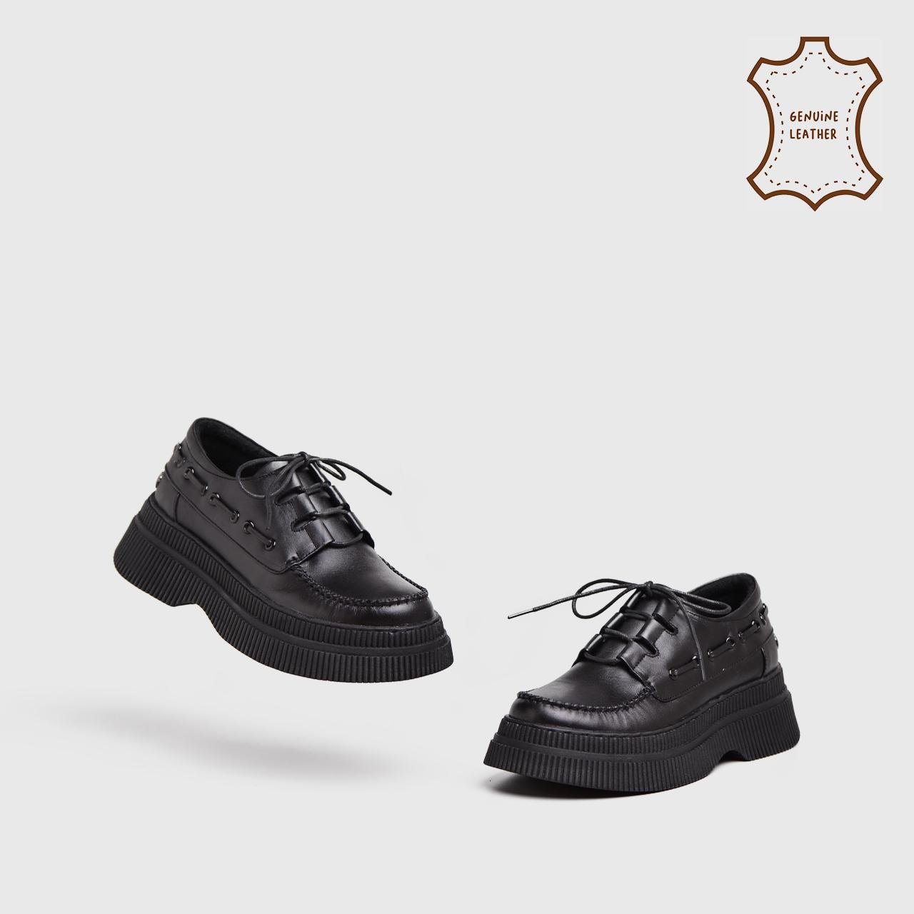 Zalica Platform Genuine Leather Black - Image 4