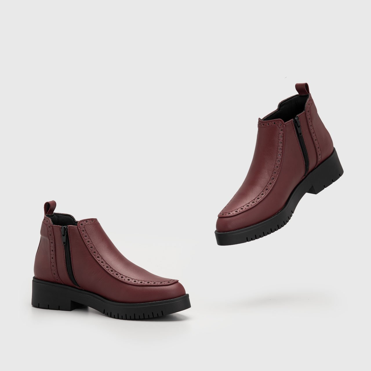 Maree Boots Genuine Leather Maroon - Image 3