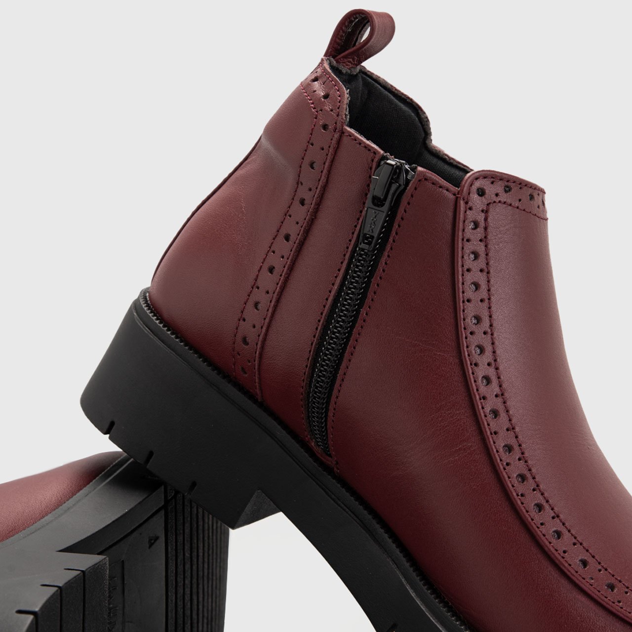 Maree Boots Genuine Leather Maroon - Image 7