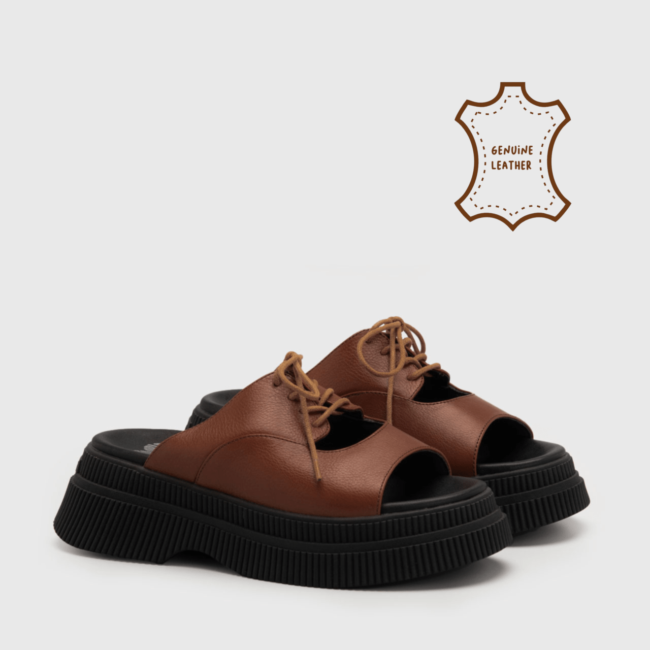 Warren Sandals Genuine Leather Tan