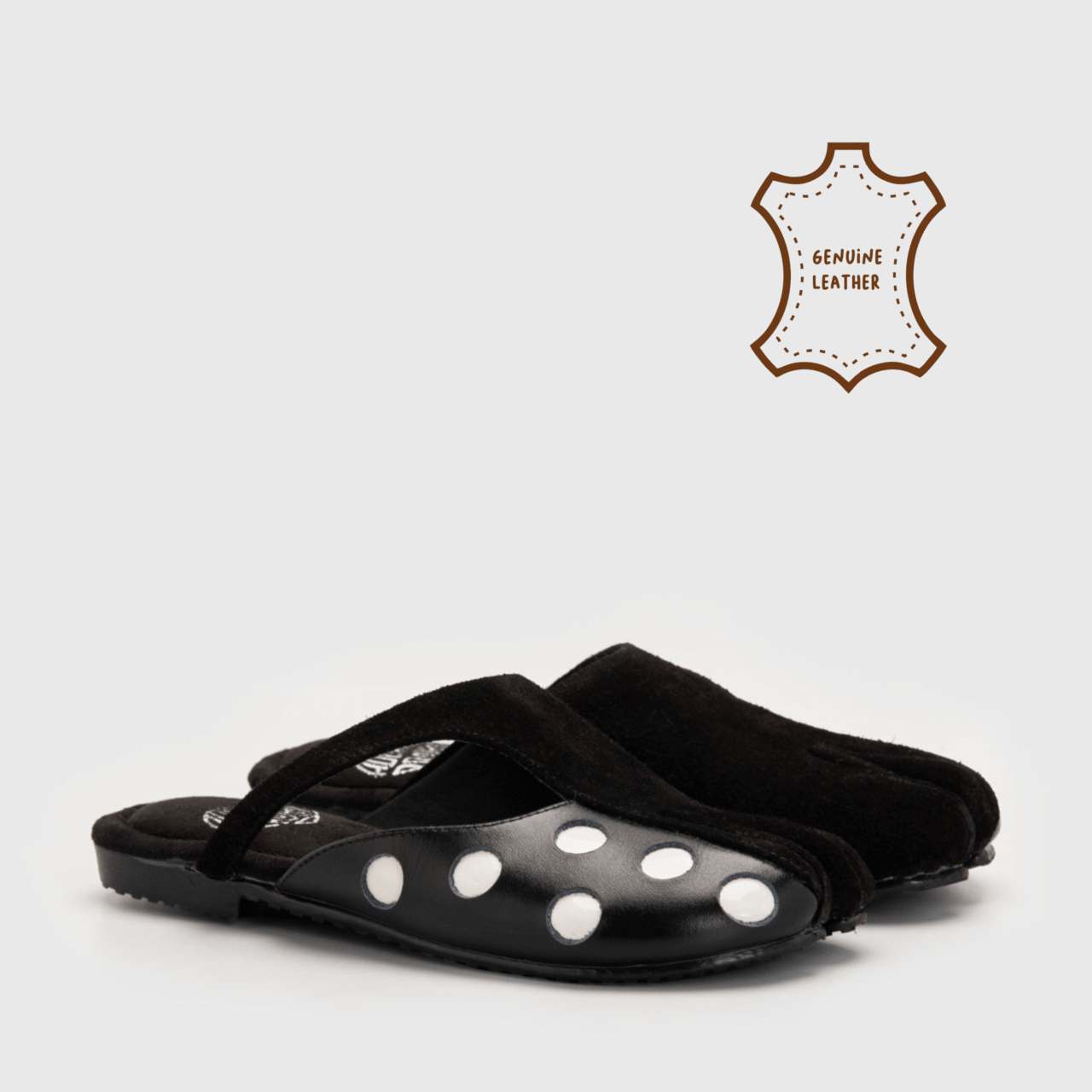 Dolla Mules Genuine Leather Black