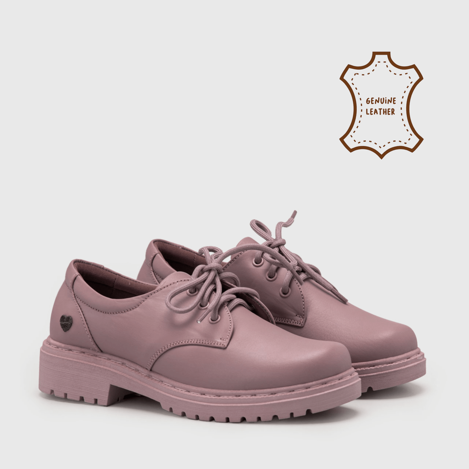 Vailey Oxford Genuine Leather Pinkpale