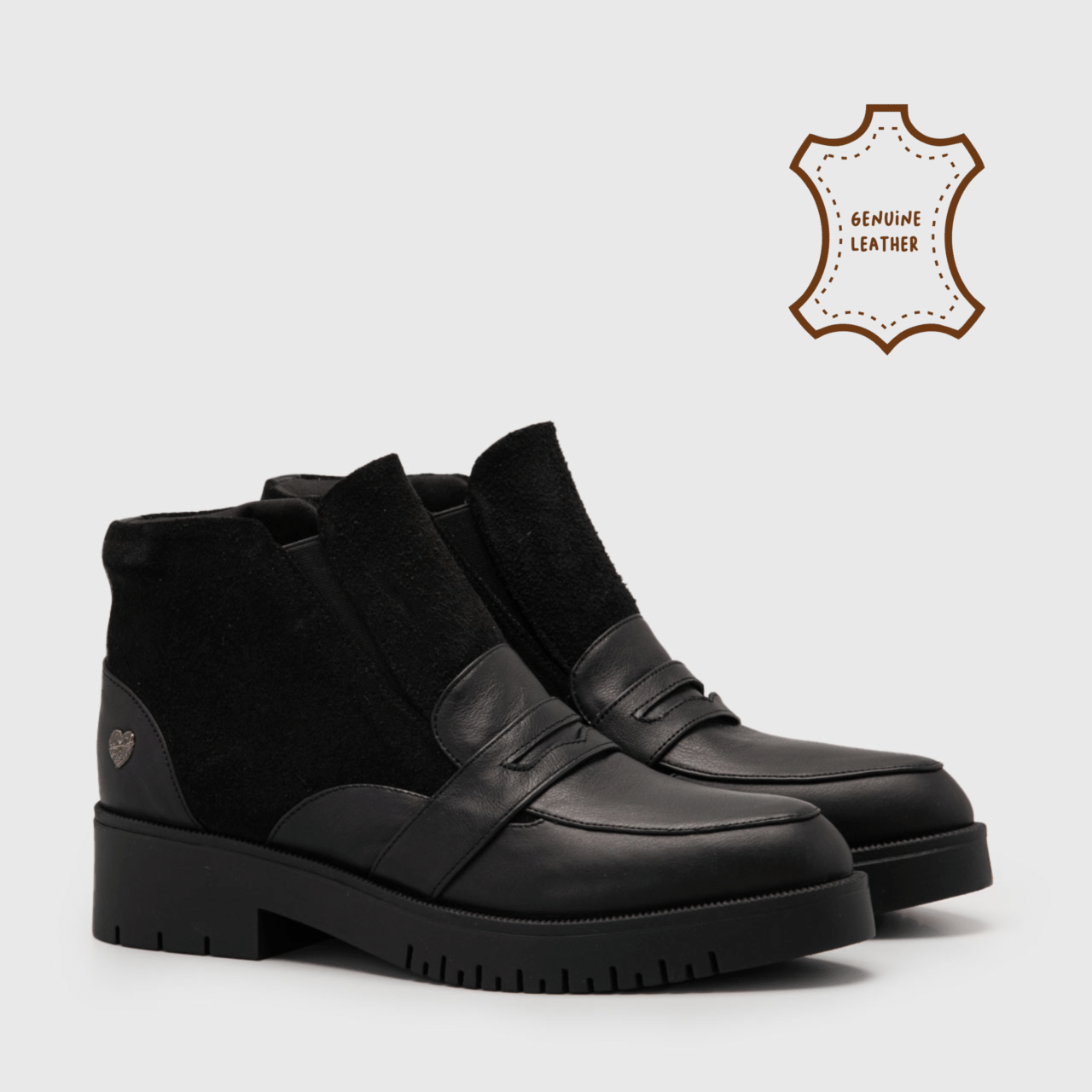 Faradila Boots Genuine Leather Black