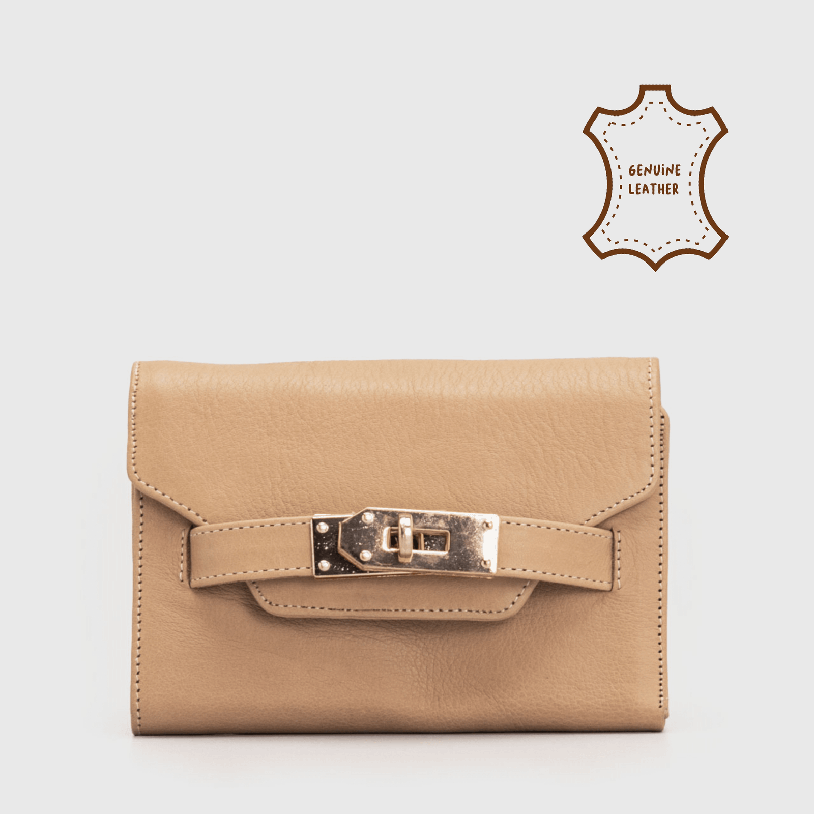Sienna Wallet Genuine Leather Camel