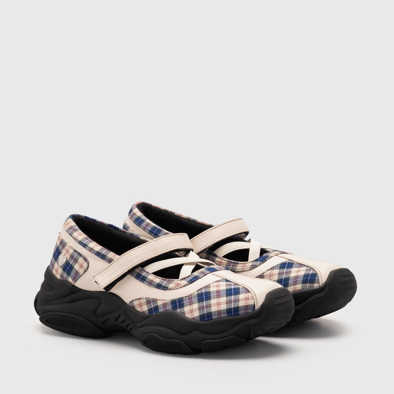 Zolisya Plaid Sneakers Balerina Blue