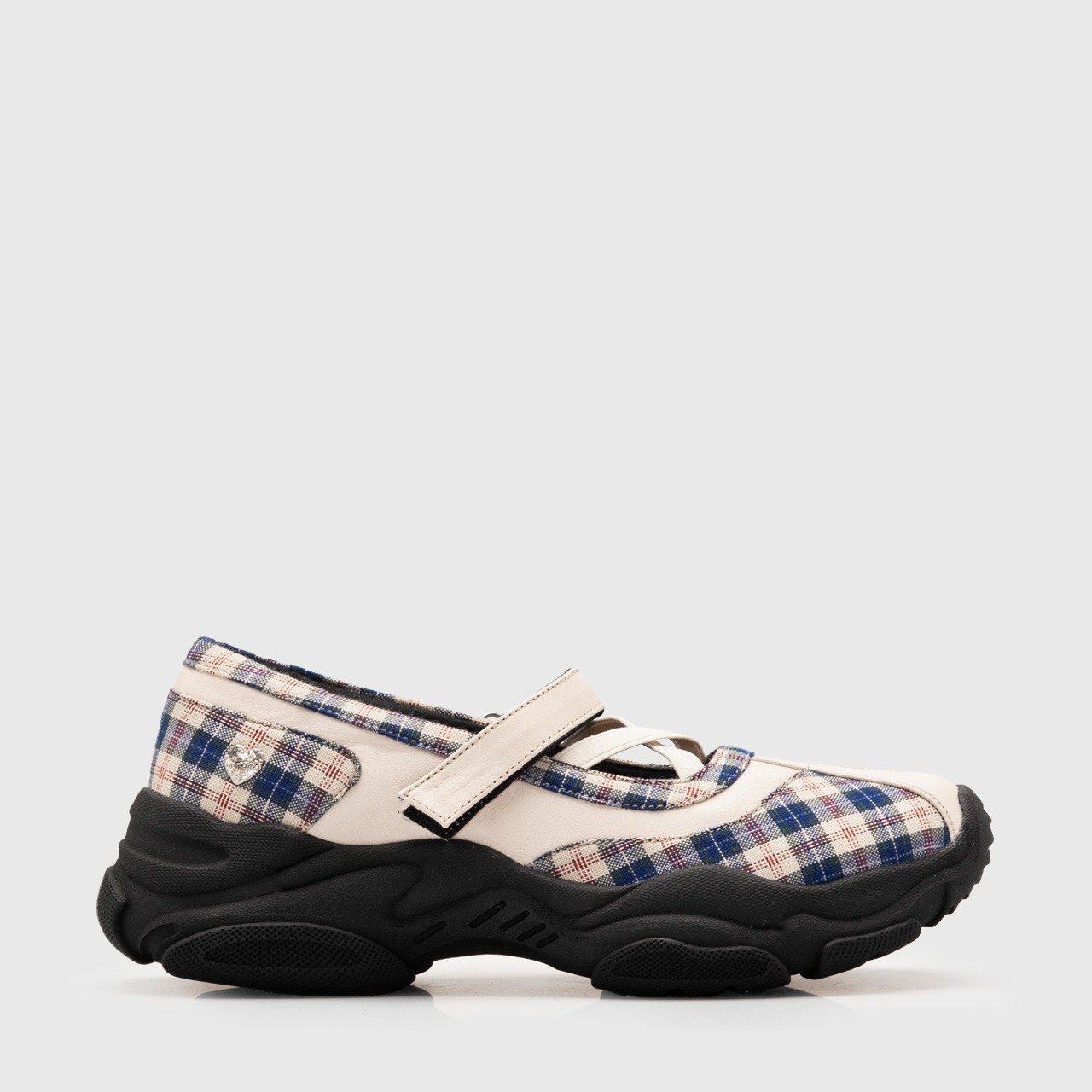 Zolisya Plaid Sneakers Balerina Blue - Image 5