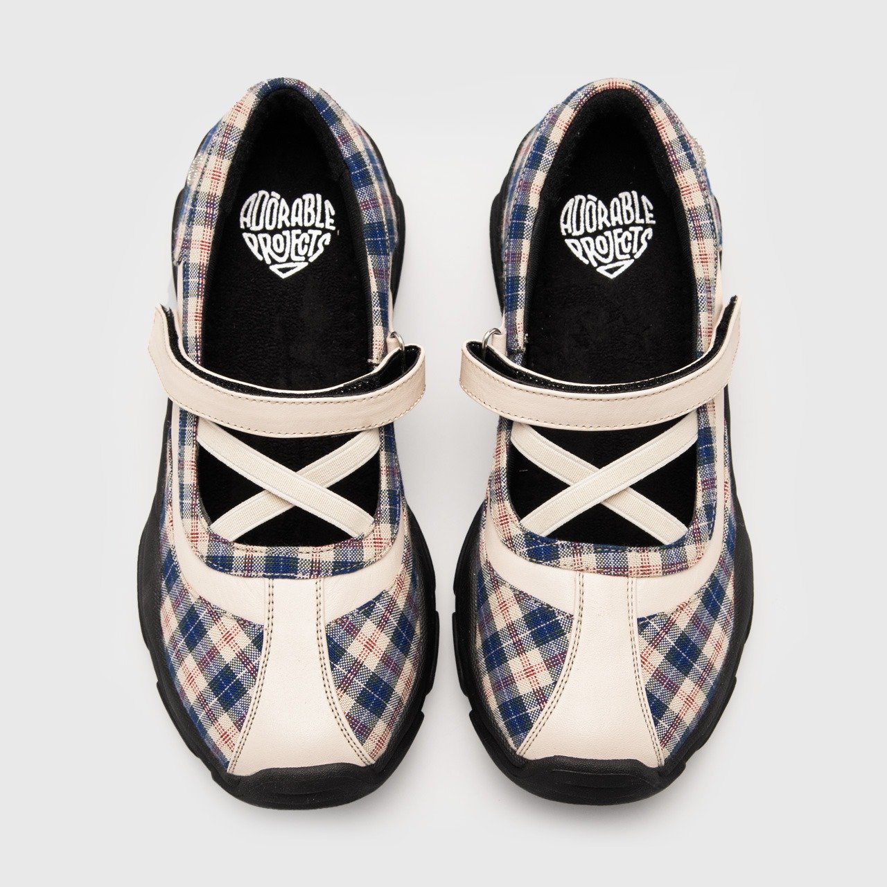 Zolisya Plaid Sneakers Balerina Blue - Image 6
