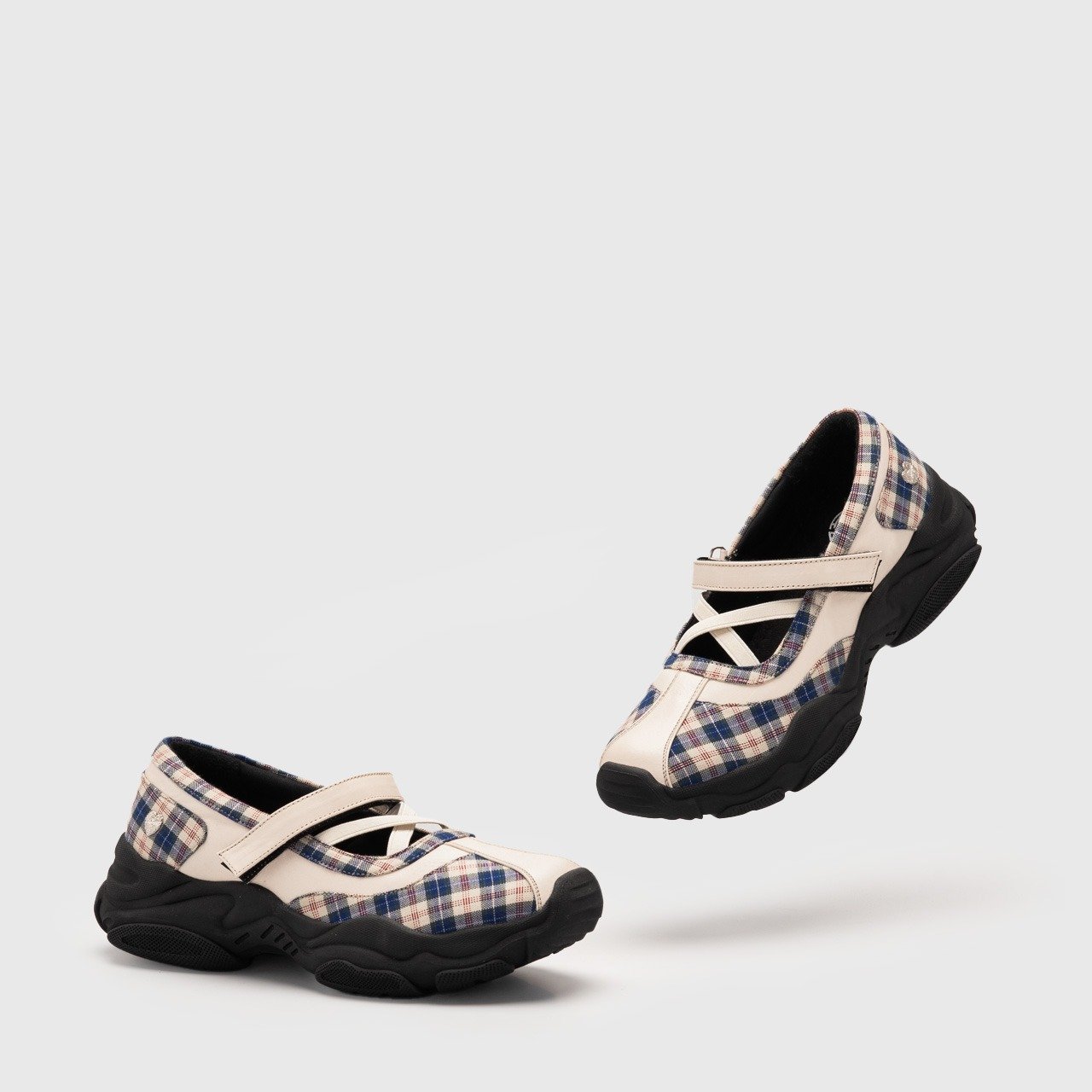 Zolisya Plaid Sneakers Balerina Blue - Image 4