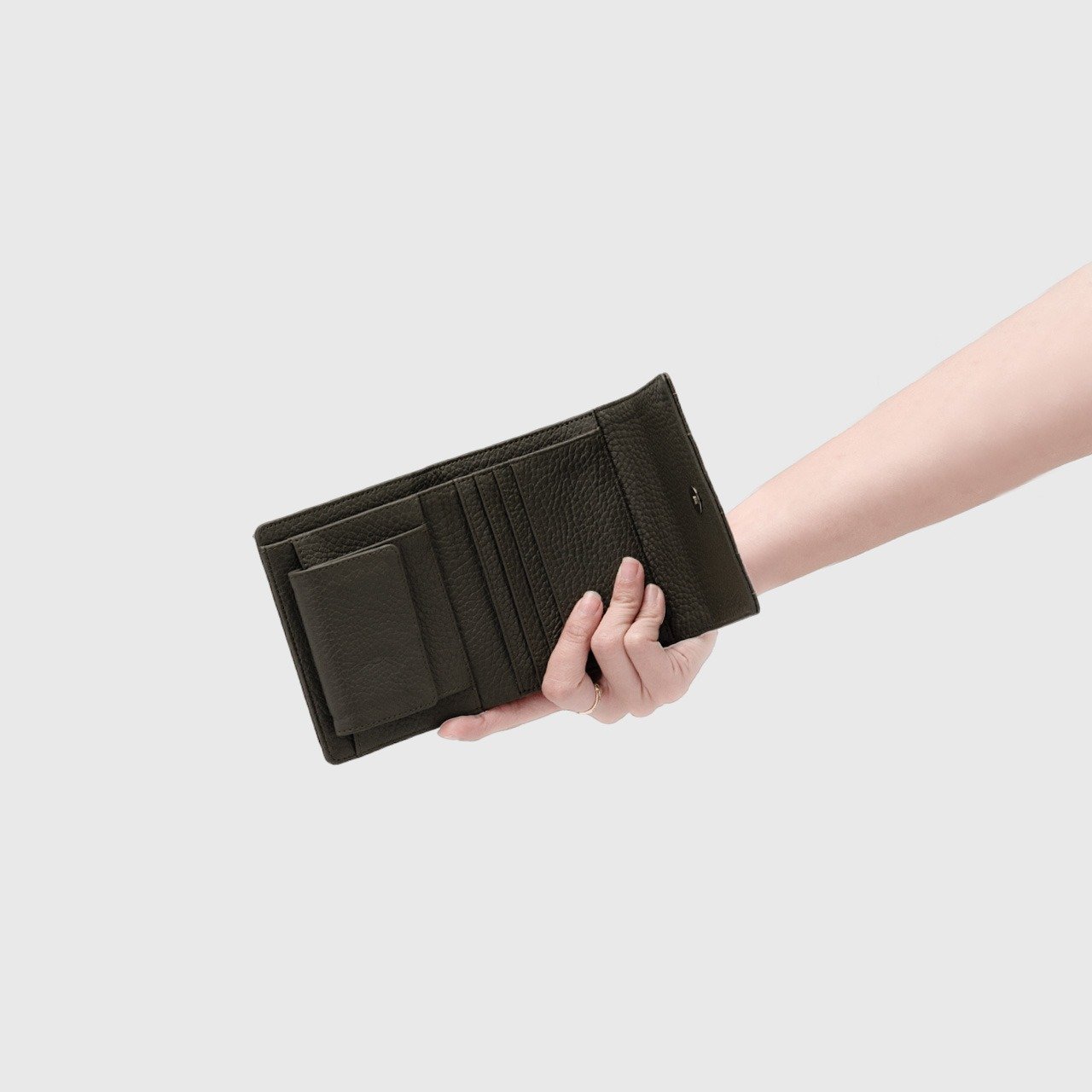 Maite Wallet Genuine Leather Olive - Image 3