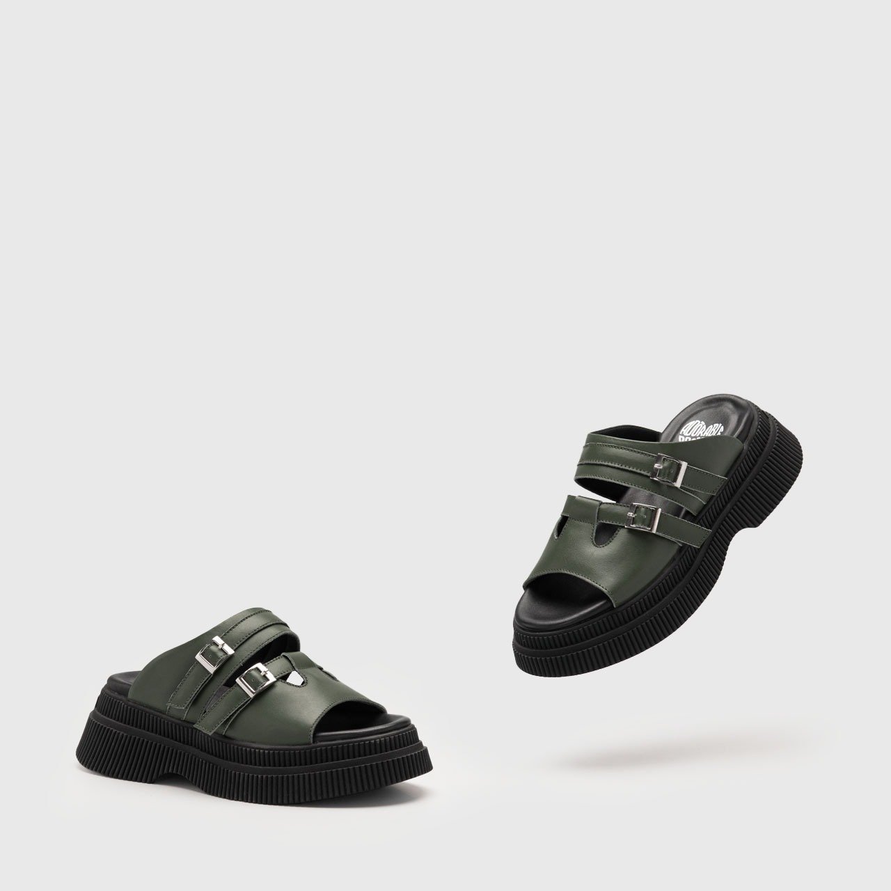 Calila Sandals Genuine Leather Olive - Image 4