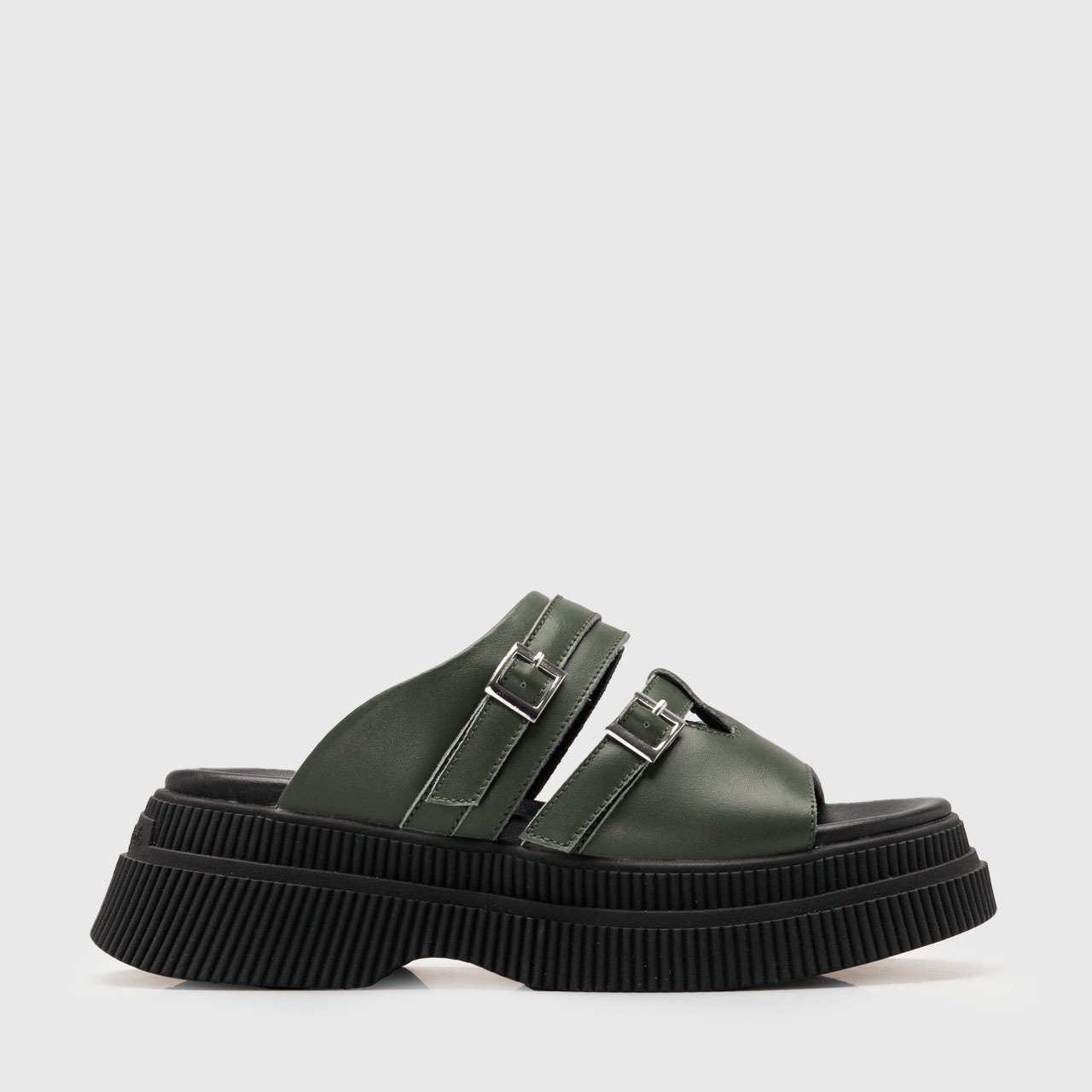 Calila Sandals Genuine Leather Olive - Image 5