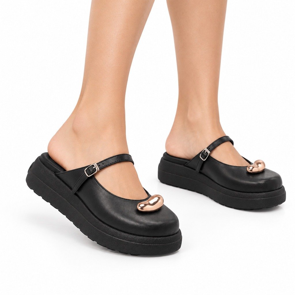 Daraca Sandals Genuine Leather Black - Image 9